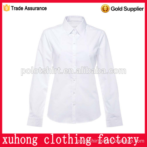 long sleeve blue lady shirt office uniform design